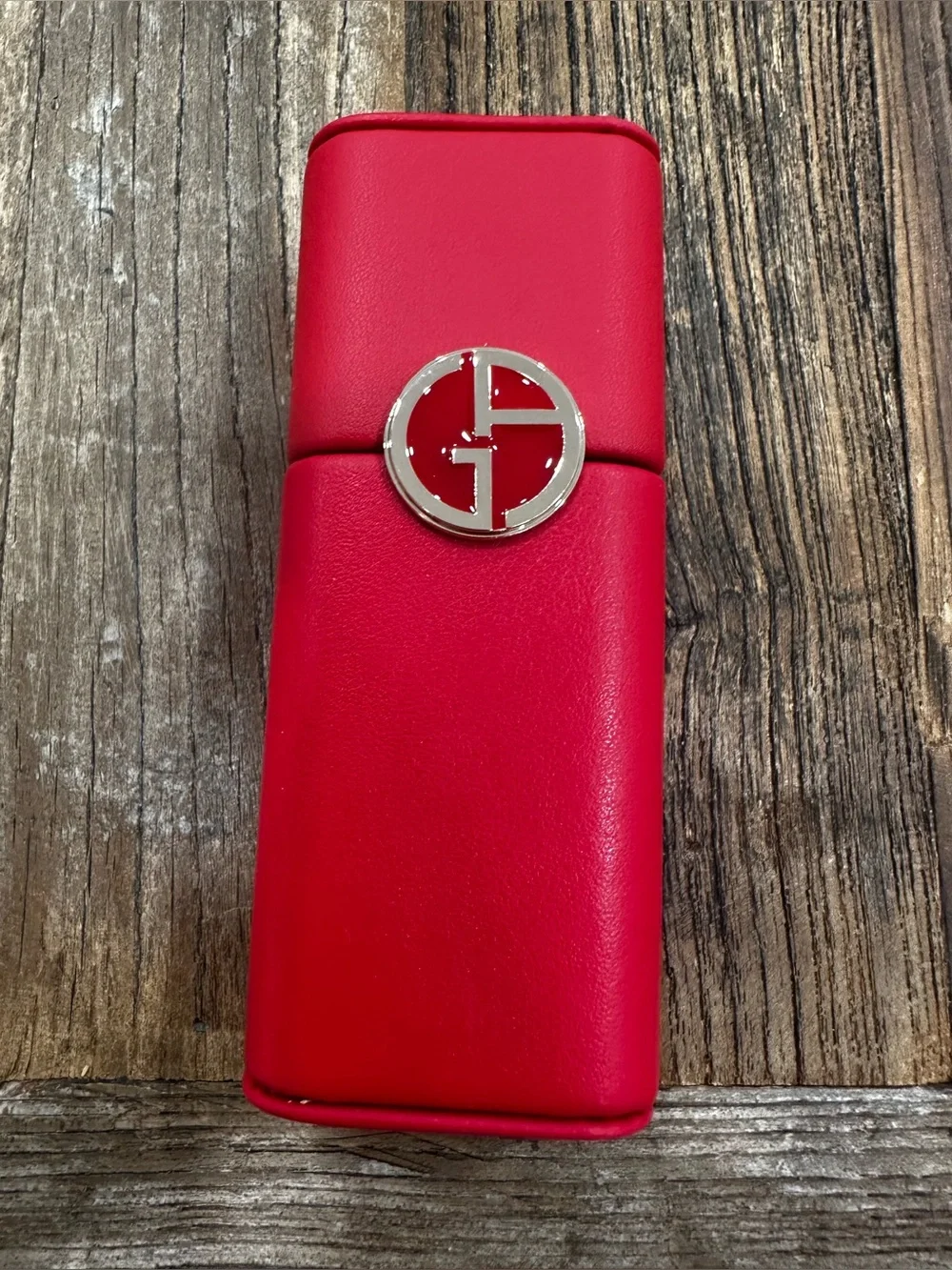 Giorgio Armani Red Lipstick & Shimmer eye tint  Set with Red Case